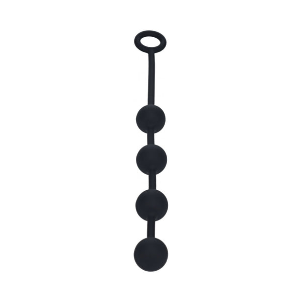 LEVELZ Round Silicone Anal Balls Medium 30mm Black